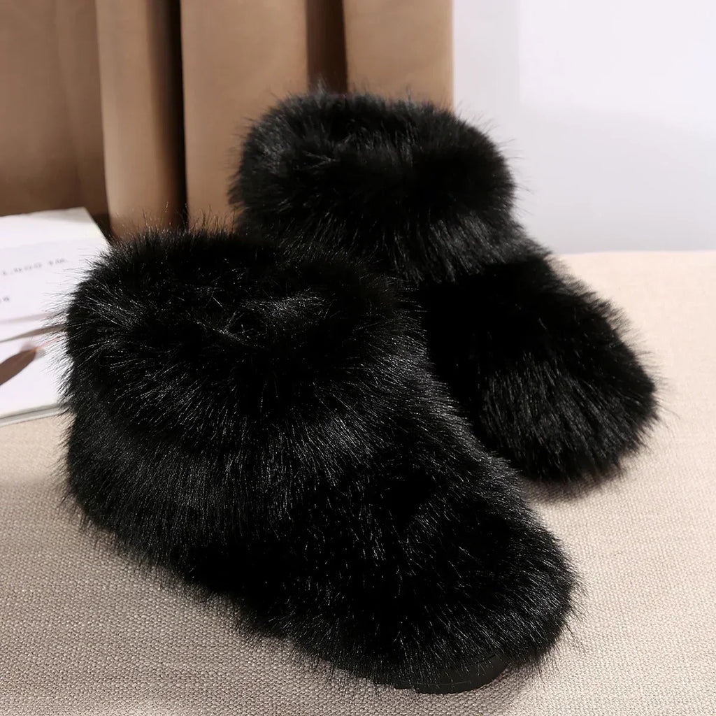 High Overtheknee Fur Fashion Woollike Plus Velvet Snow Boot
