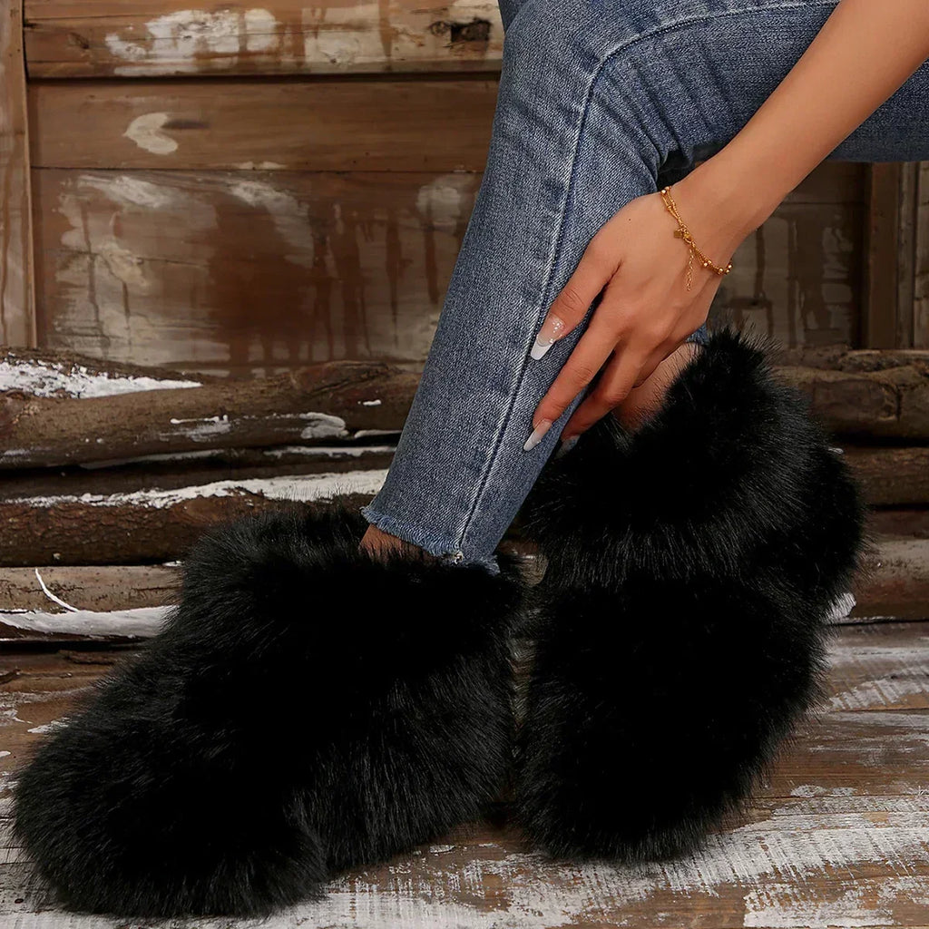 High Overtheknee Fur Fashion Woollike Plus Velvet Snow Boot