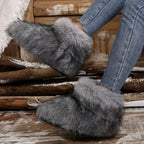 High Overtheknee Fur Fashion Woollike Plus Velvet Snow Boot