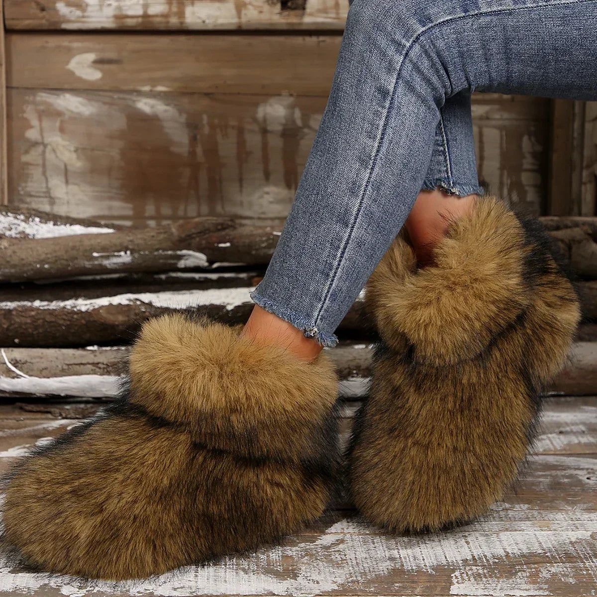 High Overtheknee Fur Fashion Woollike Plus Velvet Snow Boot