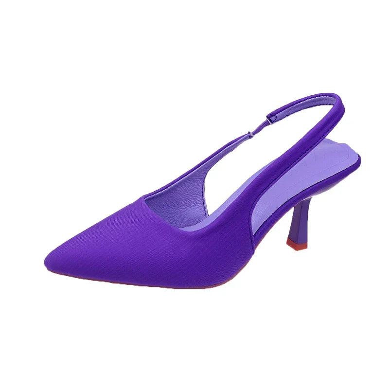 Closed Toe Green Single Thin Midheeled Fashion Pointed Plus Size Low Heel Pumps