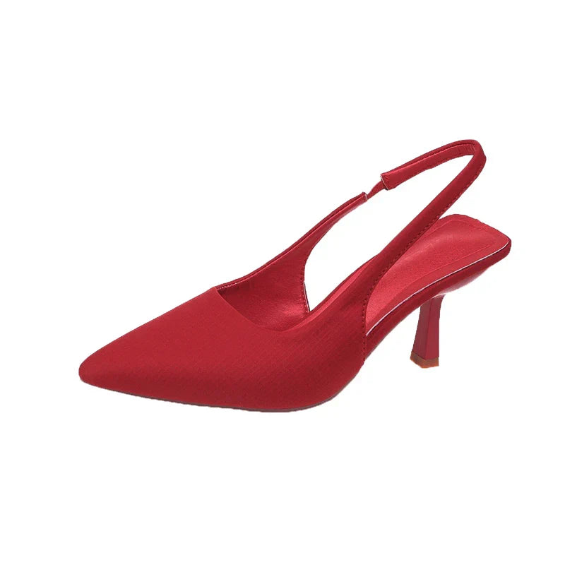 Closed Toe Green Single Thin Midheeled Fashion Pointed Plus Size Low Heel Pumps