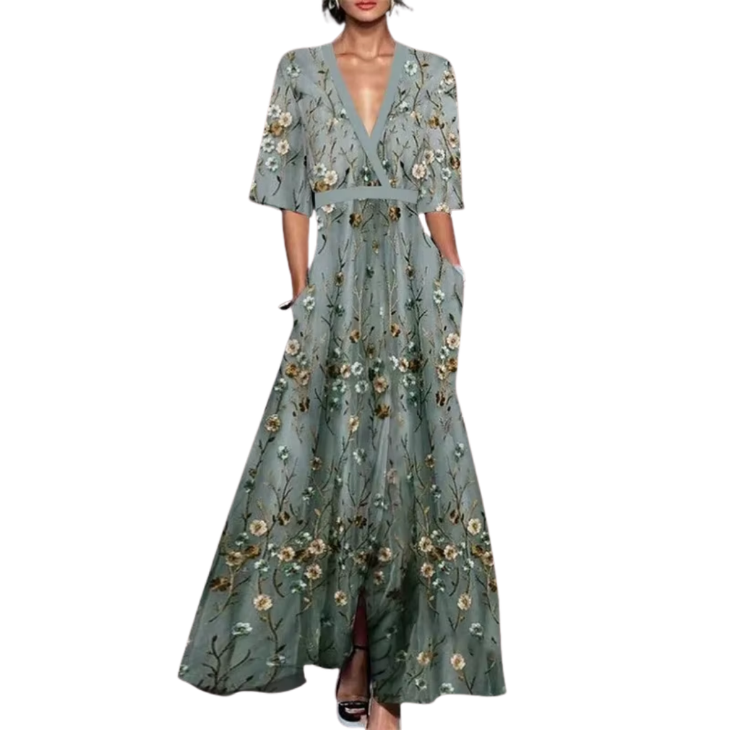 Valeria Chic Floral Dress Premium Wardrobe Essential