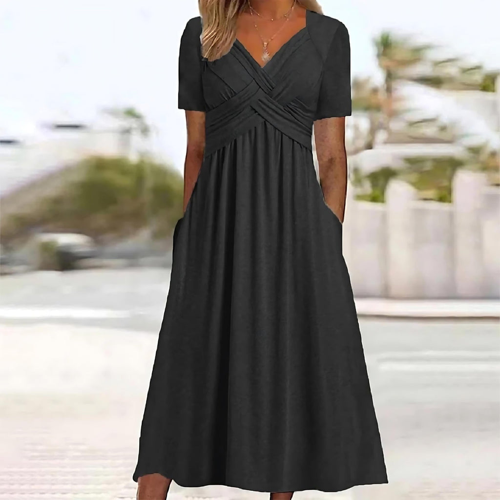 Paulina Aesthetic Midi Dress with Tummy Control Elevated Occasion Wear