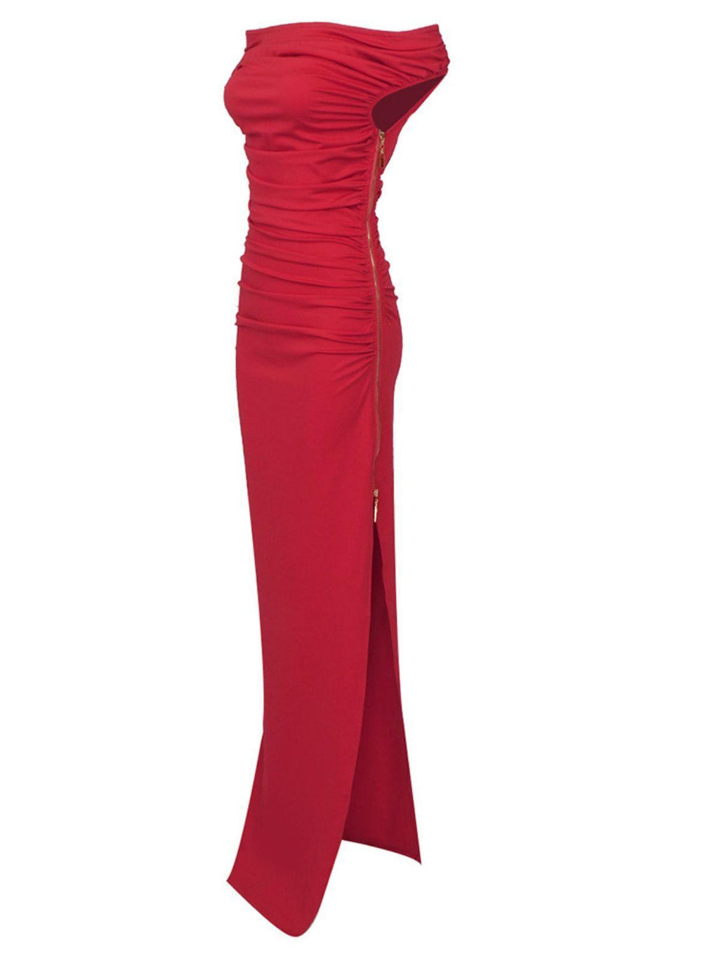 Nox Off Shoulder Split Maxi Dress