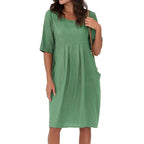 Sharon Boutique Women's Short Sleeved Vintage Dress Premium Wardrobe Essential