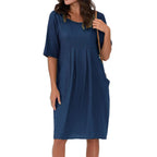 Sharon Boutique Women's Short Sleeved Vintage Dress Premium Wardrobe Essential