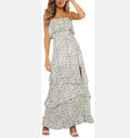 Naiza Strapless Floral Maxi Dress Sand