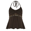 Lumen Metallic Halter Top