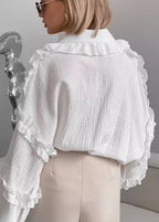 Eloise - Ruffled Cotton Blouse
