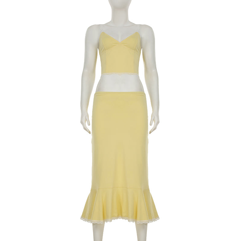 Bliss Ruffle Hem Skirt Set