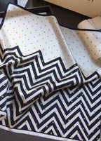 Dotline Charm - 100% Silk Square Scarf 55x55cm