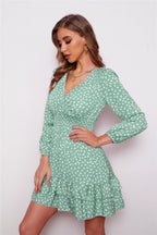 Cassy Metallic Detailed Mini Dress Teal FINAL