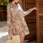 Raina Printed Button Down Shirt Dress FINAL