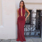 Ayana Lace Halter Maxi Dress