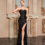 Slim Fit Formal Dress Side Split Dress Heavy Industry Evening Dress