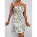 Xaviera Effortless Women's Floral Wrap Dress with Adjustable Straps and Ruffle Hem Elevated Occasion Wear