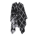 Bestselling Sidetied Plaid Split Cape Warm Crossborder Scarf