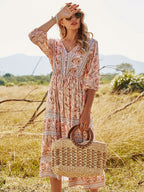 Bohemian ALine Floral Dress