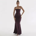 Elegant Slim Fit Suspender Fishtail Swing Dress