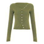 Quetzalli Button-Up Knit Top