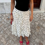 Kenzley Ruffled Patchwork Asymmetric Skirt