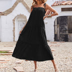 Young Love Ruffle Maxi Dress Black