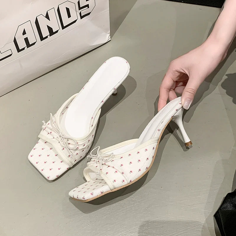 Larae Bow Mule Heels