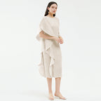 Ladies' High - End Asymmetrical Solid Color Patchwork Dress