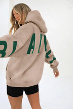 Loose Fit Hoodie with Big Thick Letters