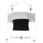 Ramiyah Contrast Off Shoulder Top