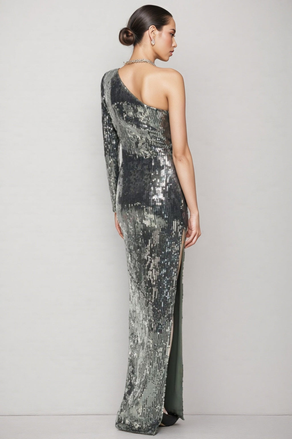 Carl 3D Floral Sequin Maxi Dress