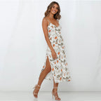 Diedra Floral Chiffon Midi Dress