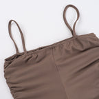Mocha 2 piece Maxi Dress Brown