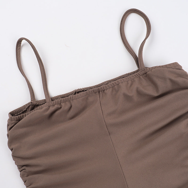 Mocha 2 piece Maxi Dress Brown