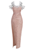Lori Off-Shoulder High Split Maxi Dress