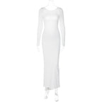 Mireille Backless Ruched Long Dress
