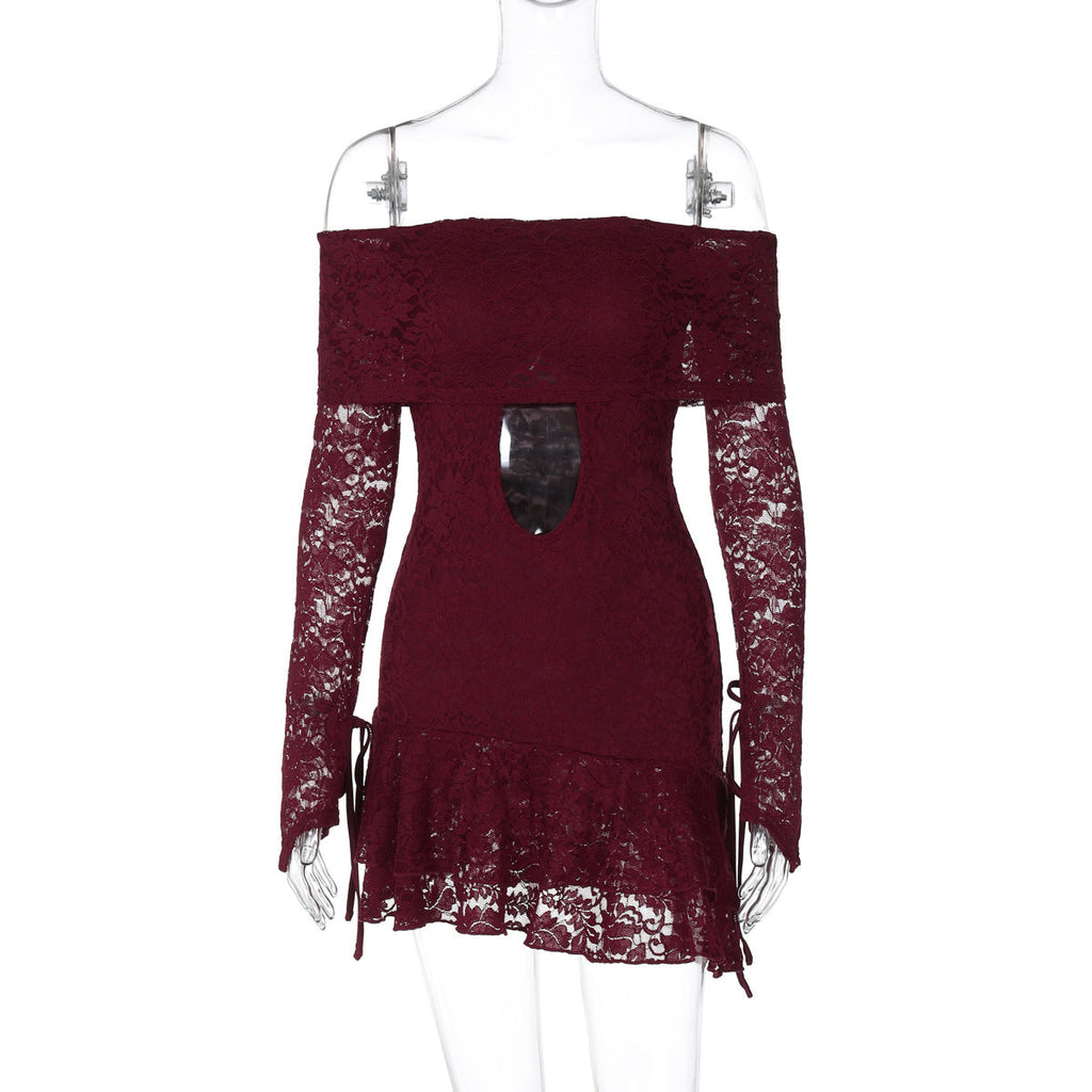 Varnika Off Shoulder Lace Mini Dress