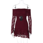 Varnika Off Shoulder Lace Mini Dress