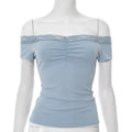 Augusta Lace Bardot Crop Top