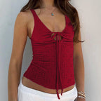 Maison Lace-Up Tank Top