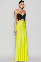 Raine Black Top Green Maxi Dress Set