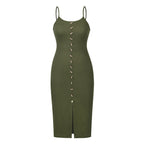 Scarlett Ribbed Knit Midi Dress Light Rust