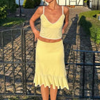 Bliss Ruffle Hem Skirt Set