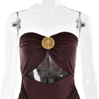 Lucian Maxi Dress Brown