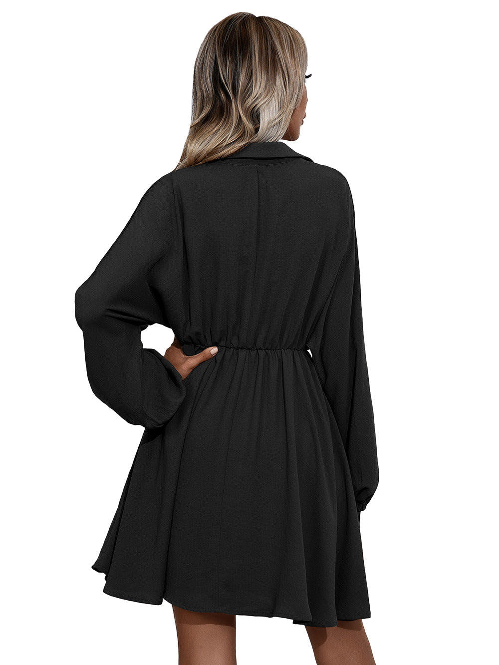 Remy Cotton Pocketed Shirt Dress Ink FINAL