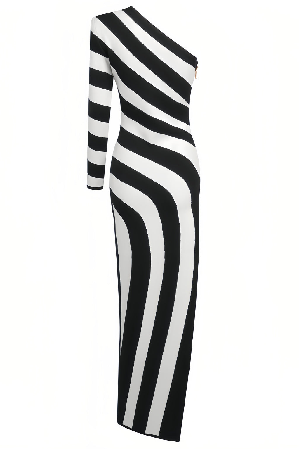 Delia Black and White Striped Maxi Dress