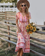 Club Tropicana Embroidered Maxi Dress Light Pink FINAL