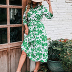 Sedra Paisley Boho Maxi Dress Green