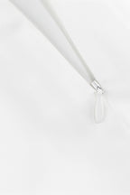 Valelk White Halter Ruffle Maxi Dress
